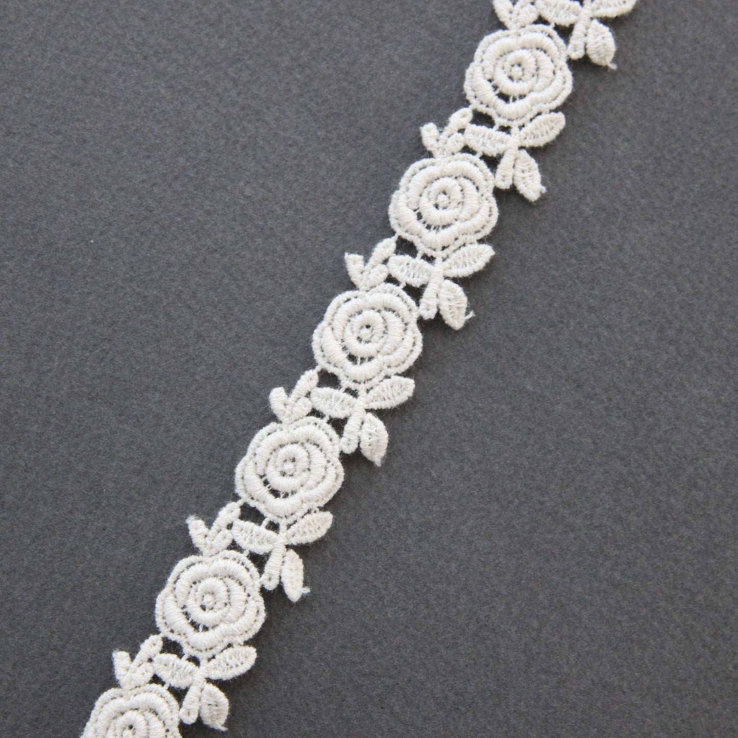 Rose Floral Lace, Ivory Embroidered Trim, Lace Ribbon for Hair Bows & DIY Crafts 5Yards