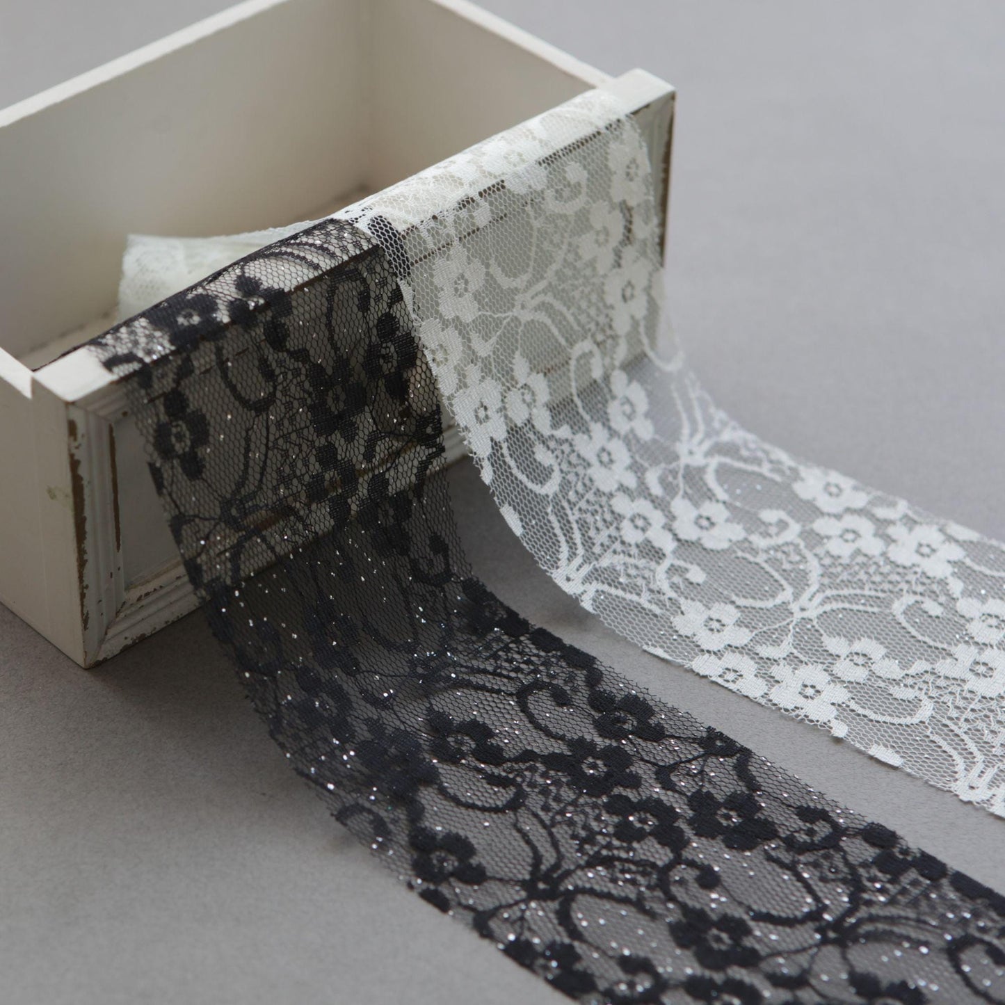 Glitter Floral Cotton Lace Trim, Wide Ribbon for Sewing, Wedding Decor, Crafts 5 Yard