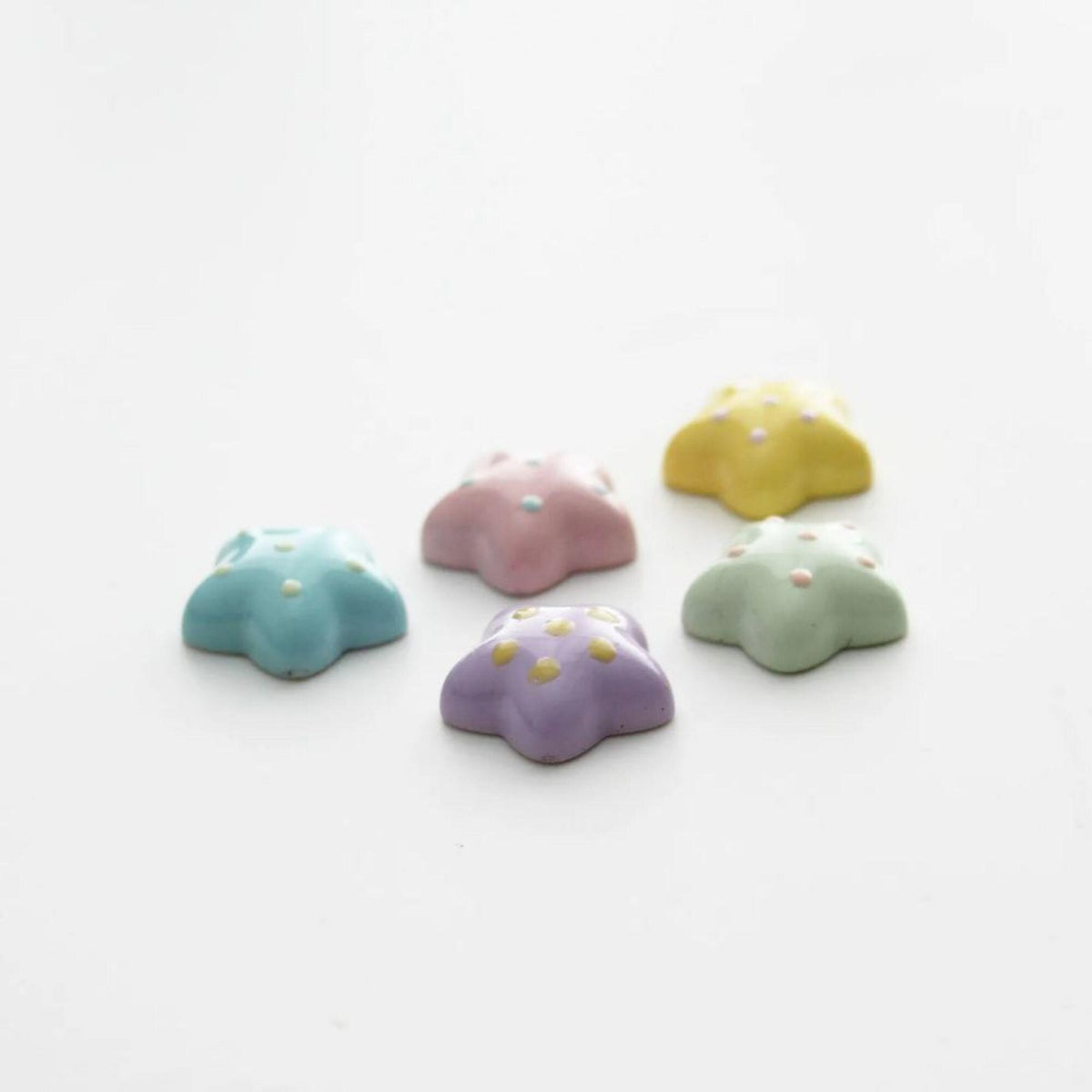Pastel Star Resin Cabochons | Flatback Embellishments for Crafts 4pcs