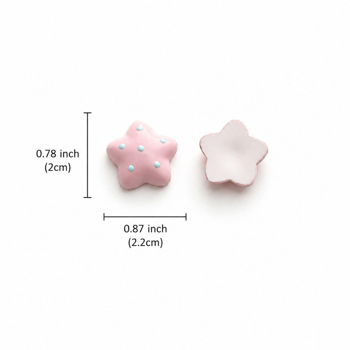 Pastel Star Resin Cabochons | Flatback Embellishments for Crafts 4pcs