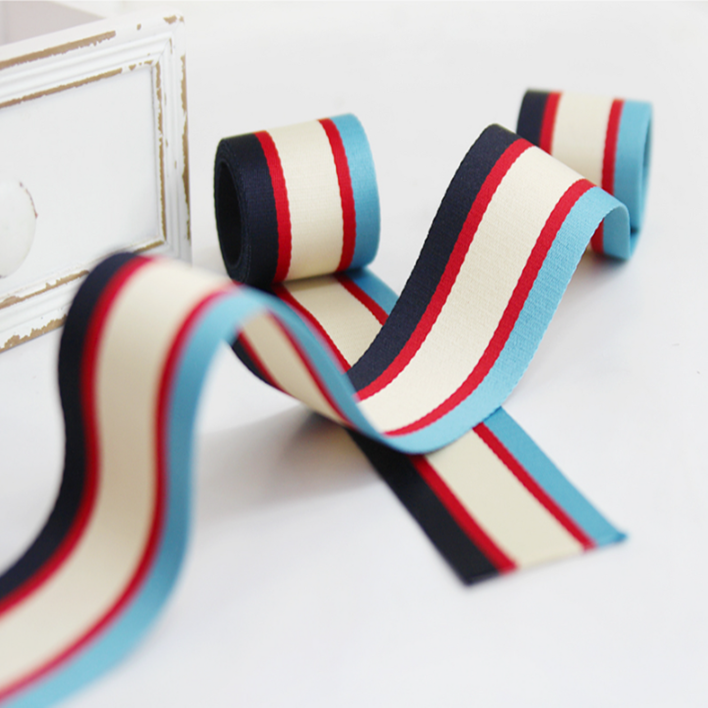 Sky Stripe Ribbon 1.96inch(5cm)x 2/5/10Yards