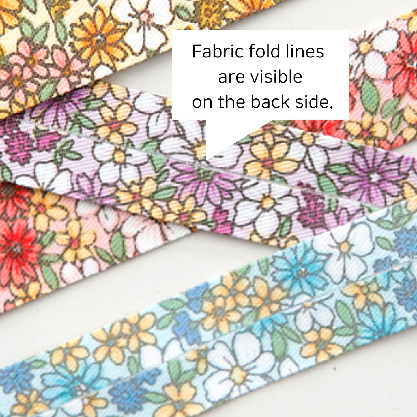 Floral Fabric Ribbon 0.39/0.59inch(1/1.5cm) x 2Yard