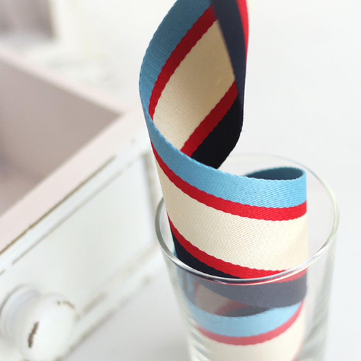 Sky Stripe Ribbon 1.96inch(5cm)x 2/5/10Yards