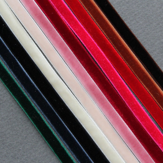 Velvet Ribbon 0.27inch(0.7cm)x2Yards[C110]